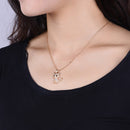 Cat Necklace Sterling Silver Gold with CZ