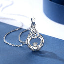 Celtic Knot Claddagh Necklace Sterling Silver | Irish Trinity Knot Pendant
