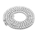 Cheap Tennis Bracelet - Rhinestone Necklace - Silver