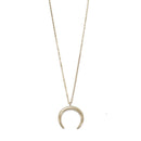 Crescent Moon Necklace | Sterling Silver, Gold