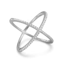 Criss Cross X Ring in Sterling Silver [14K Gold Plated]