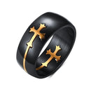 Detachable Stainless Steel Cross Ring for Men
