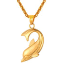 Dolphin Necklace Gold