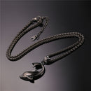 Dolphin Necklace Stainless Steel Black
