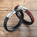 Double Color Unisex Leather Bracelet