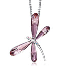 Dragonfly Necklace with Swarovski Stones - Womens Pendant