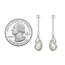Pearl Earrings Sterling Silver | Drop Dangle Earrings