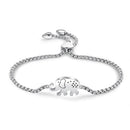 Elephant Charm Bracelet Steel Silver