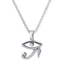 Silver Eye of Horus Necklace Egyptian Pendant
