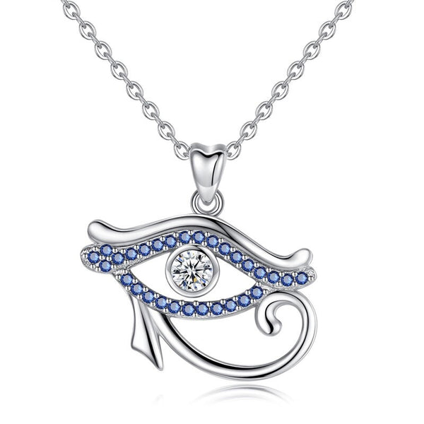 Eye of Horus Necklace Sterling Silver | Womens Egyptian Pendant
