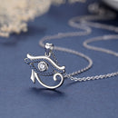 Eye of Horus Necklace Sterling Silver with Cubic Zirconia