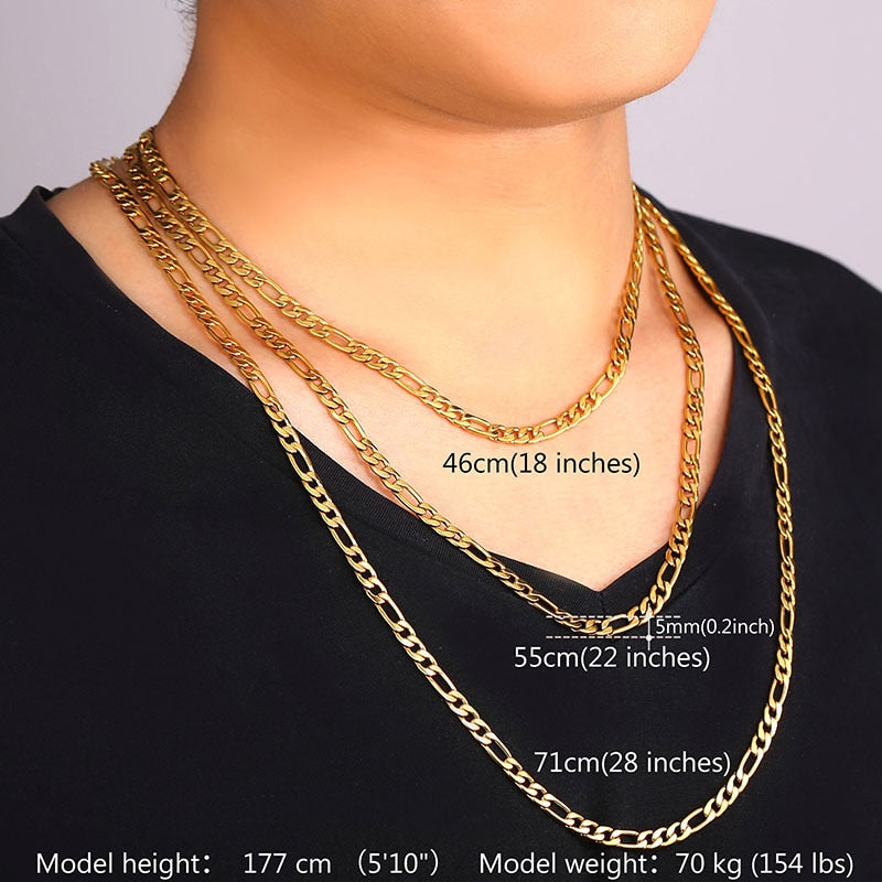 2.5 mm figaro chain on neck Clearance