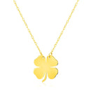 Four Leaf Clover Necklace 14K Gold | Women's Good Luck Pendant