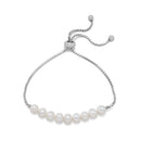 Freshwater Pearl Bracelet | Sterling Silver, Bolo - Adjustable