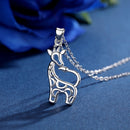 Giraffe Necklace Sterling Silver Pendant