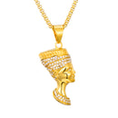 Gold Nefertiti Necklace | Egyptian Queen Nefertiti Pendant