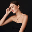 Headphone Necklace Stainless Steel Gold