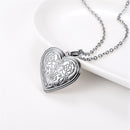 Silver Heart Locket Necklace - Photo Locket Pendant