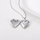 Silver Heart Locket Necklace - Photo Locket Pendant