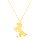 Horse Necklace 14K Gold | Womens Horse Pendant
