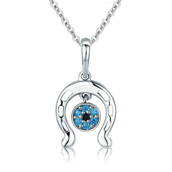 Horseshoe Necklace Sterling Silver Pendant