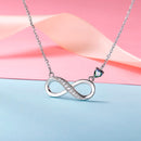 Infinity Necklace Sterling Silver | Infinity Pendant w/ CZ