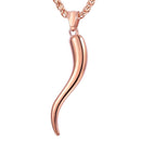 Italian Horn Necklace | Cornicello Pendant - Rose GOld