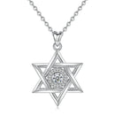 Star of David Necklace Sterling Silver Womens