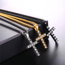 Lab Diamond Cross Necklace Iced Out