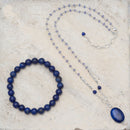Lapis Lazuli Beaded Bracelet [Stretch, Women's]