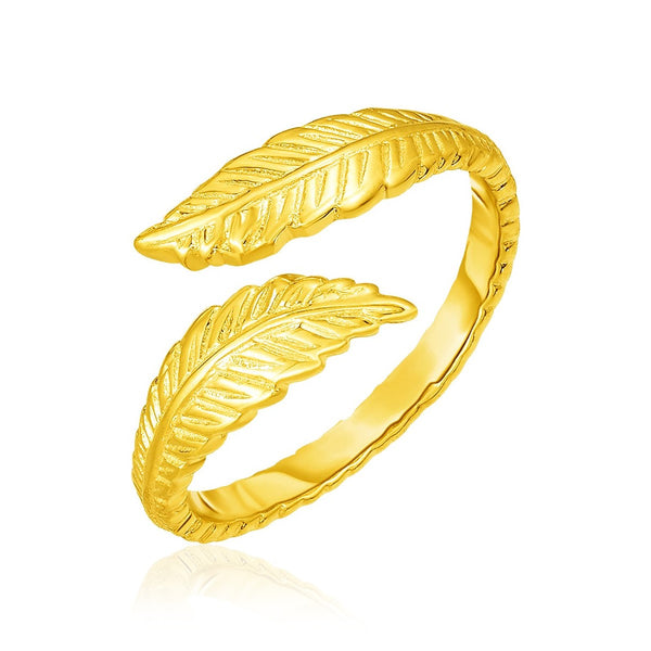 Leaf Toe Ring 14K Gold
