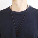 Baseball Cross Necklace for Men - Black