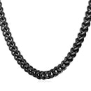 Black Franco Chain Necklace 6 mm