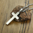 Mens Crucifix Necklace Pendant Stainless Steel