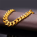Heavy Thick Gold Cuban Link Bracelet for Men