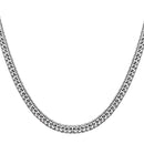 Mens Cuban Link Chain Necklace Silver - 6 mm, Thick