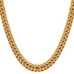 Mens Cuban Link Chain Necklace Gold - 9 mm, Thick