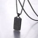 Men's Dog Tag Necklace Pendant Stainless Steel