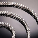 Silver Franco Chain Necklace Stainless Steel