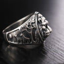 Mens Lion Ring Sterling Silver