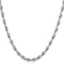 Mens Rope Chain - 3mm - Silver