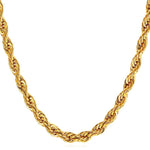 Mens Rope Chain - 6mm - Gold