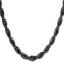 Mens Rope Chain - 9mm - Black