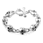 Mens Skull Bracelet | Silver Skulls Chain Bracelet