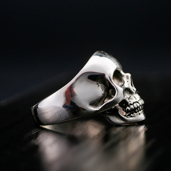 Mens Silver Ring Vintage 925 Mens Biker Skull Ring Heavy 13 Grams Size 10  Vintage 925 Biker Ring Large Vintage Sterling Silver Mens Ring