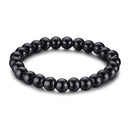 Stainless Steel Bead Bracelet for Men - Black