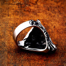 Mens Wolf Ring Stainless Steel
