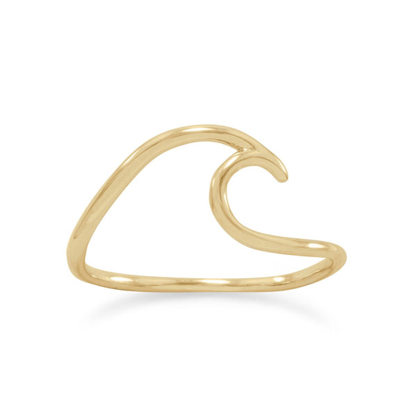 Wave Ring Sterling Silver | Ocean Ring - Gold, Silver