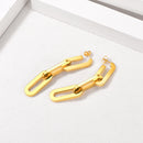 Paperclip Earrings | Gold, Drop, Pushback Earrings