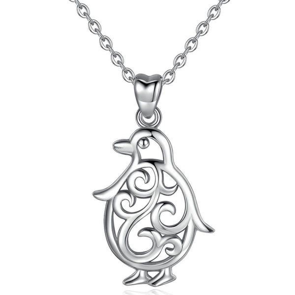 Penguin Necklace Sterling Silver